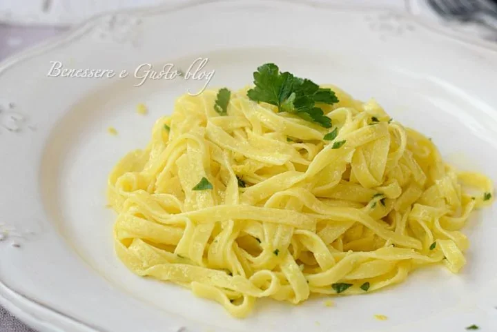 Hero archive view of Tagliolini al Burro, Limone e Colatura di Alici plated at Davanti