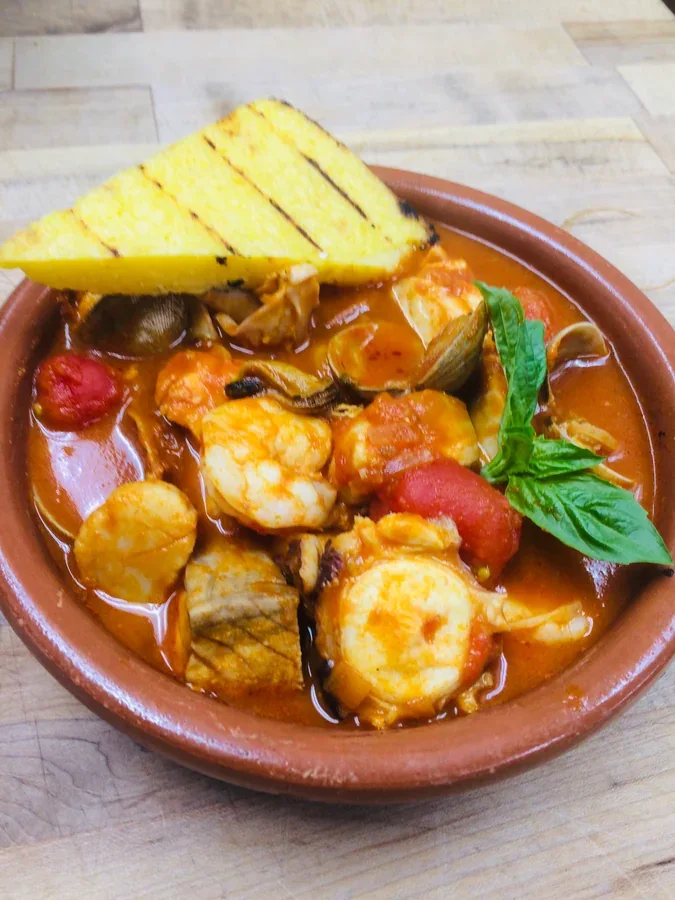 Hero archive view of Zuppa del Doge plated at Davanti