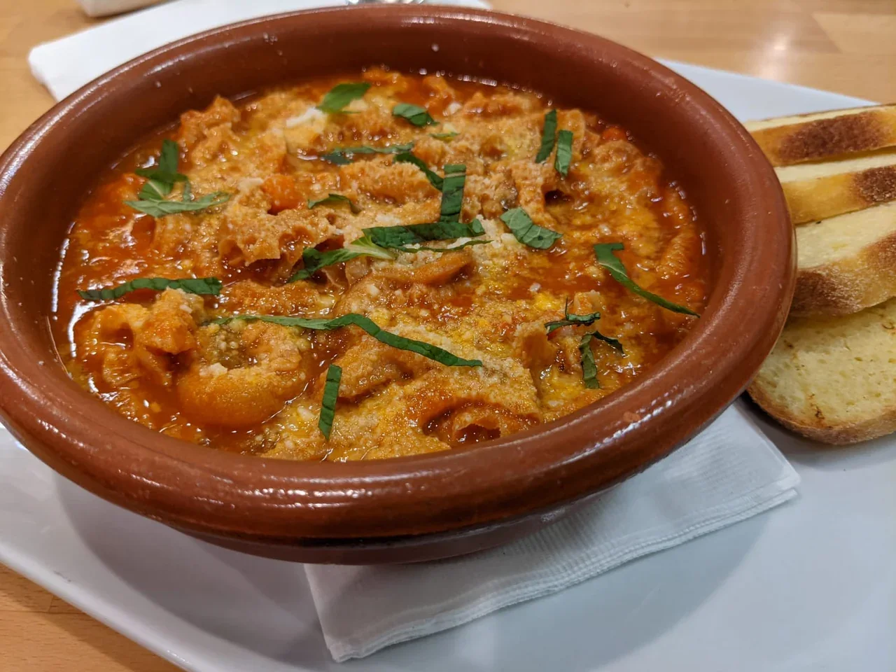 Archive view of Trippa alla Romana plated at Davanti