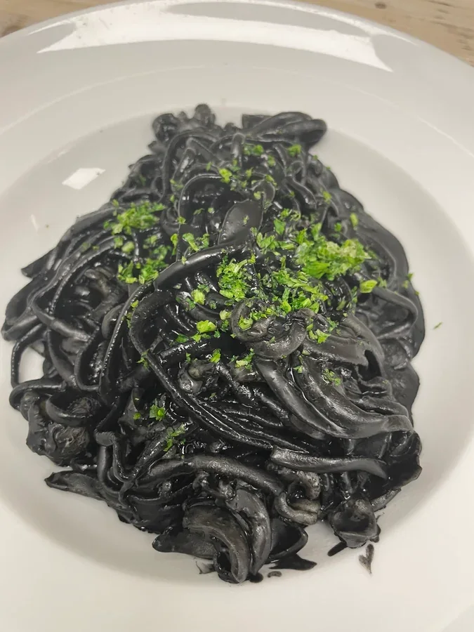 Hero archive view of Linguine con Seppie al Nero di Seppia plated at Davanti