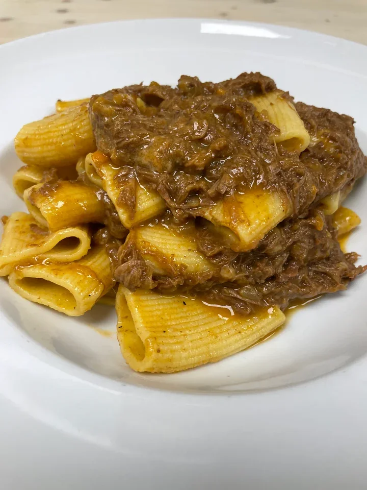 Archive view of Maccheroni alla Genovese plated at Davanti