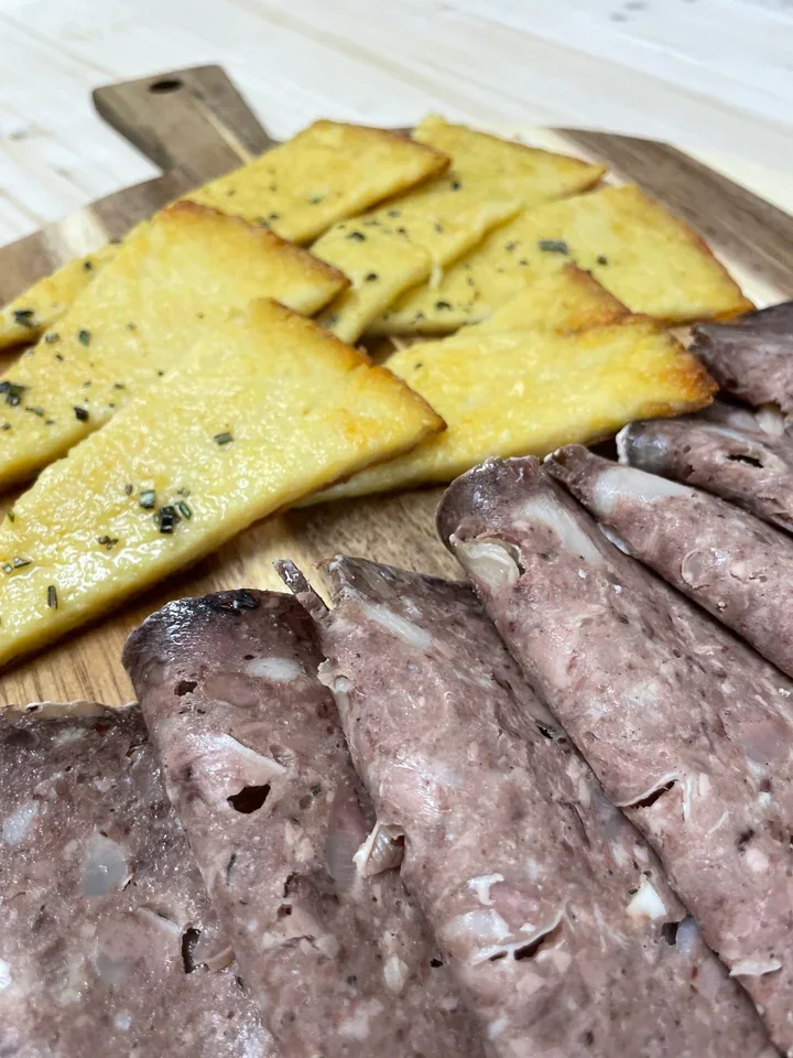 Archive view of Coppa di Testa con Farinata di Ceci plated at Davanti