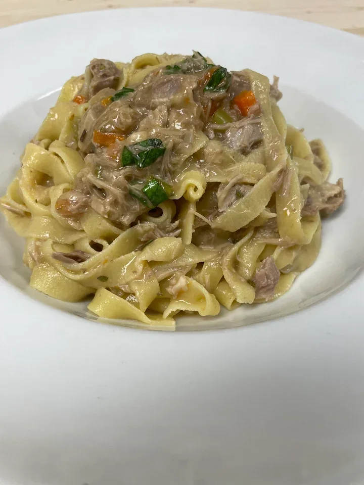 Archive view of Fettuccine al Sugo di Anatra plated at Davanti