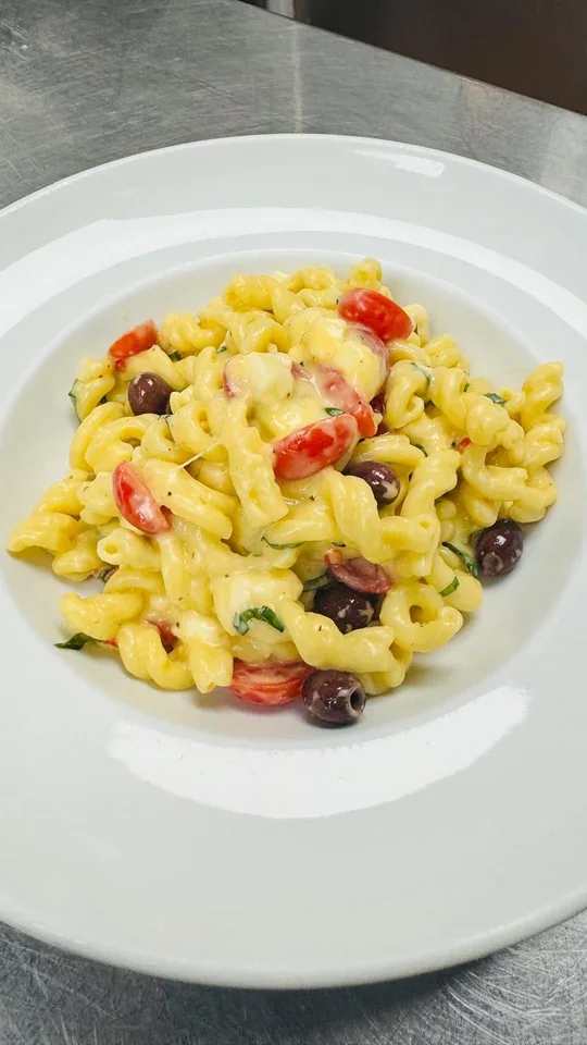 Archive view of Casarecce alla Crudaiola Napoletana plated at Davanti