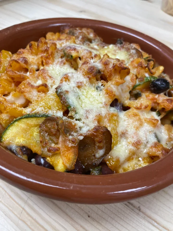Archive view of Fusilli al Forno con Melanzane alla Siciliana plated at Davanti