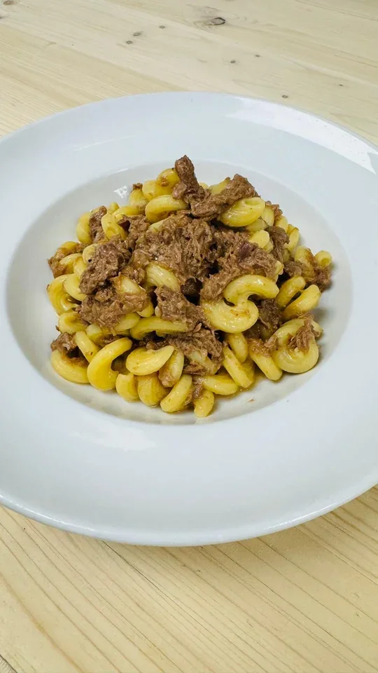 Archive view of Cavatappi alla Genovese plated at Davanti