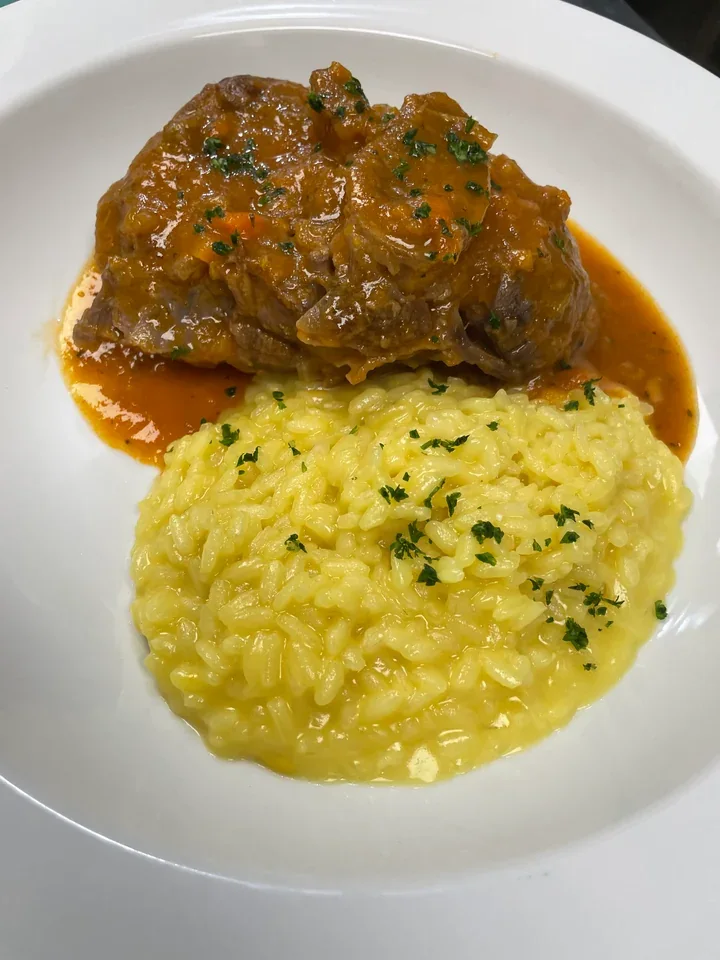 Archive view of Ossobuco alla Milanese plated at Davanti