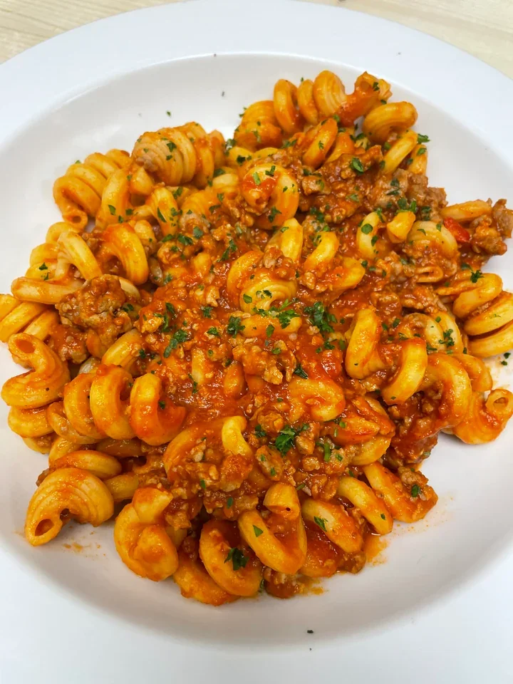 Archive view of Cavatappi al Sugo di Costine alla Napoletana plated at Davanti
