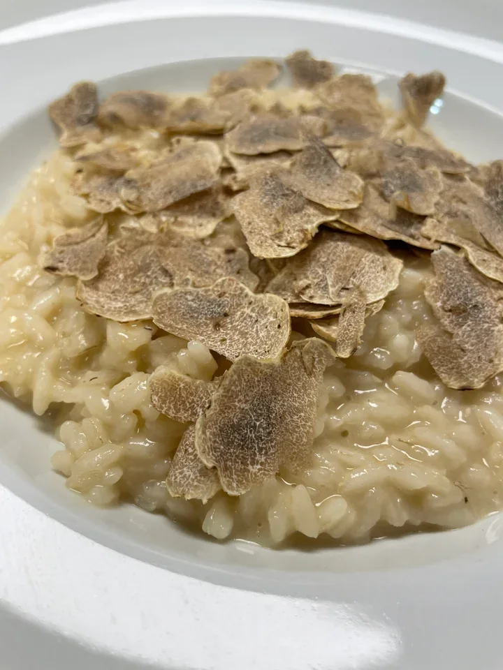 Archive view of Risotto al Tartufo Bianco plated at Davanti
