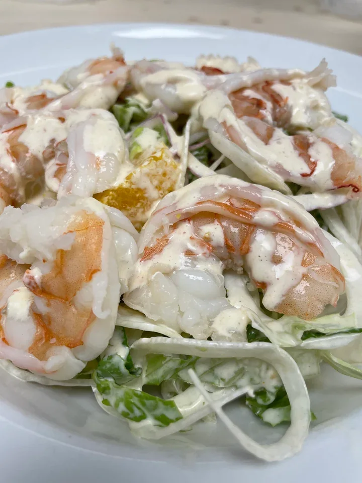 Archive view of Insalata di Gamberi alla Siciliana plated at Davanti