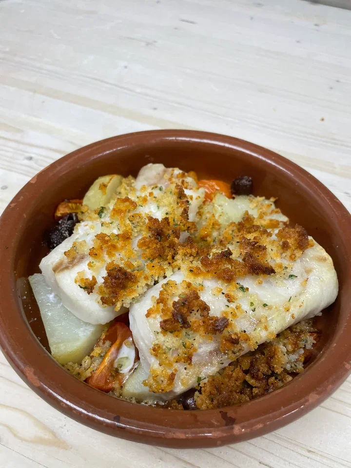 Archive view of Merluzzo alla Siciliana plated at Davanti