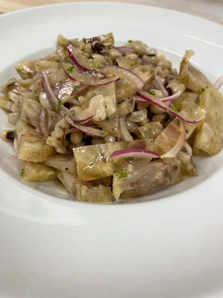 Archive view of Insalata di Nervetti alla Milanese plated at Davanti