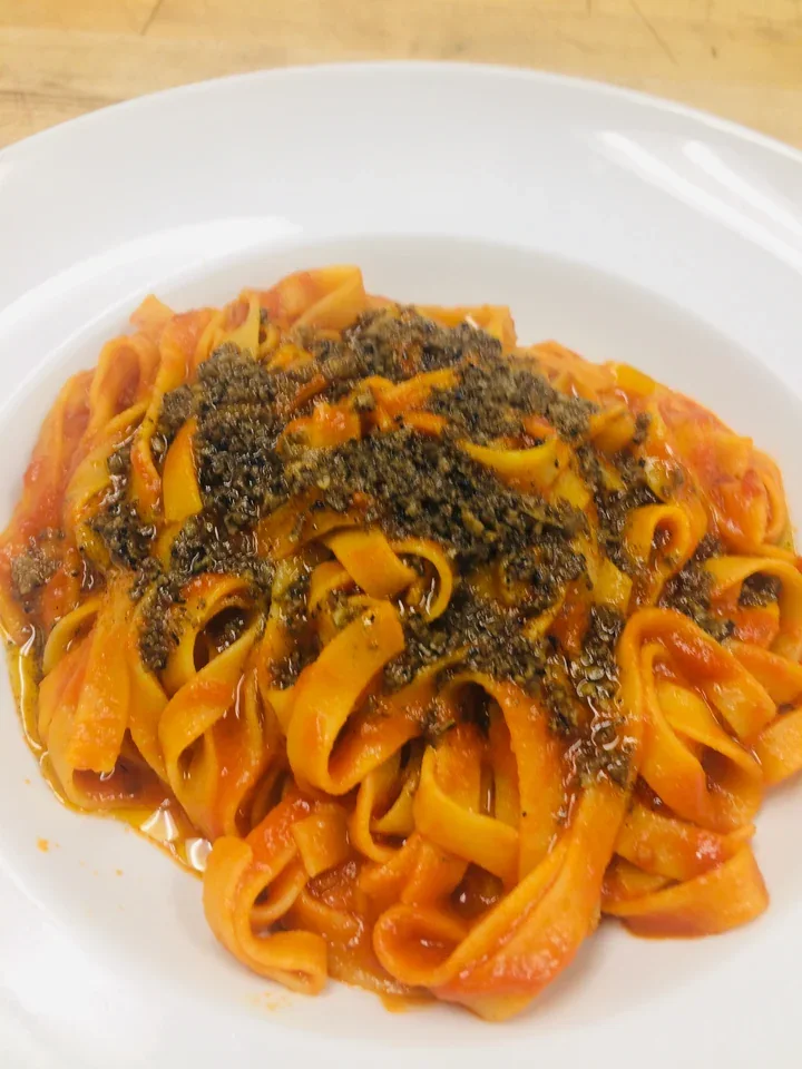 Archive view of Strangozzi alla Spoletina plated at Davanti