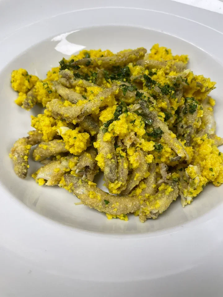 Archive view of Latterini in Scapece alla Gallipolina plated at Davanti