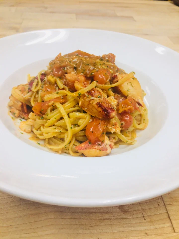 Archive view of Tagliolini con Astice plated at Davanti