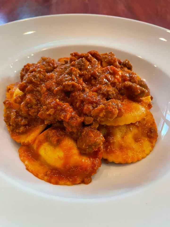 Archive view of Ravioli alla Teramana plated at Davanti
