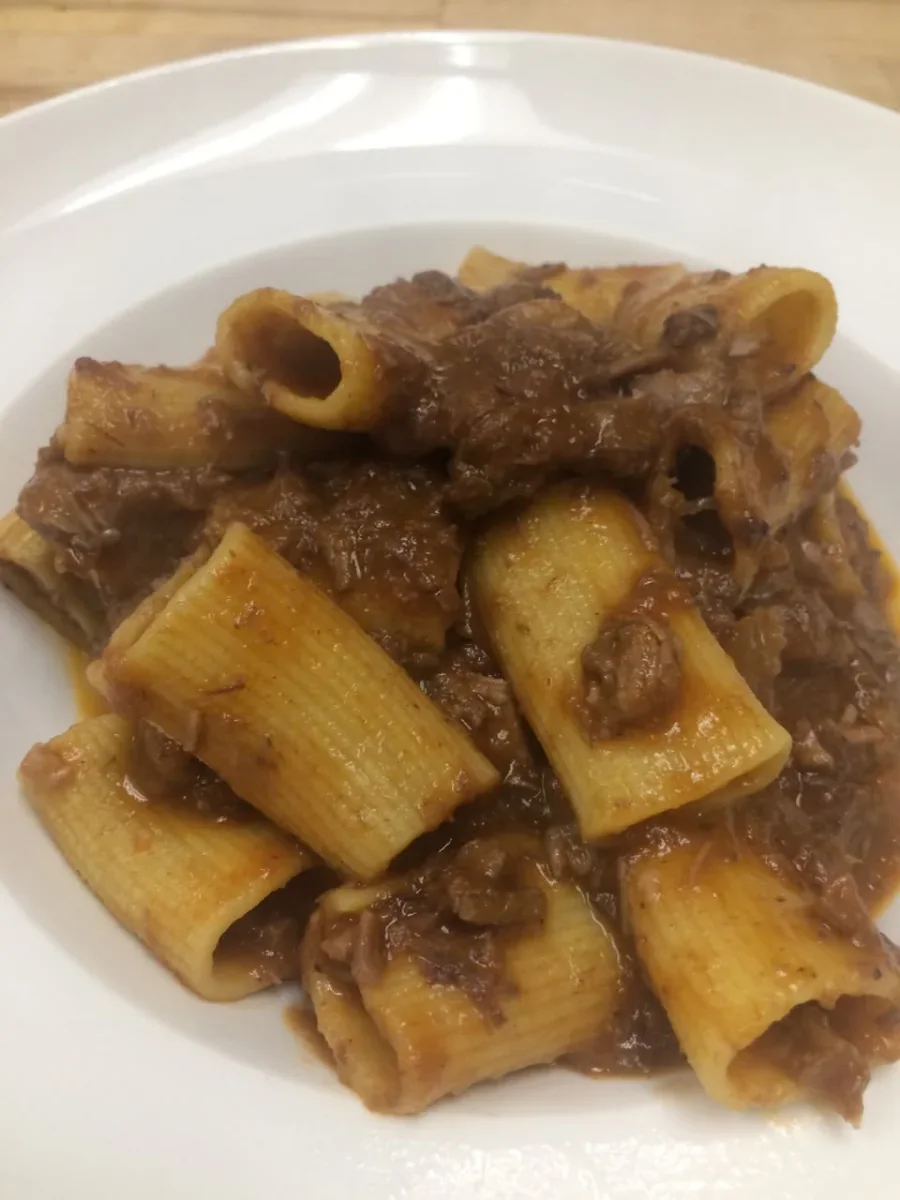 Large rigatoni with slow-stewed wild-boar sauce at Davanti